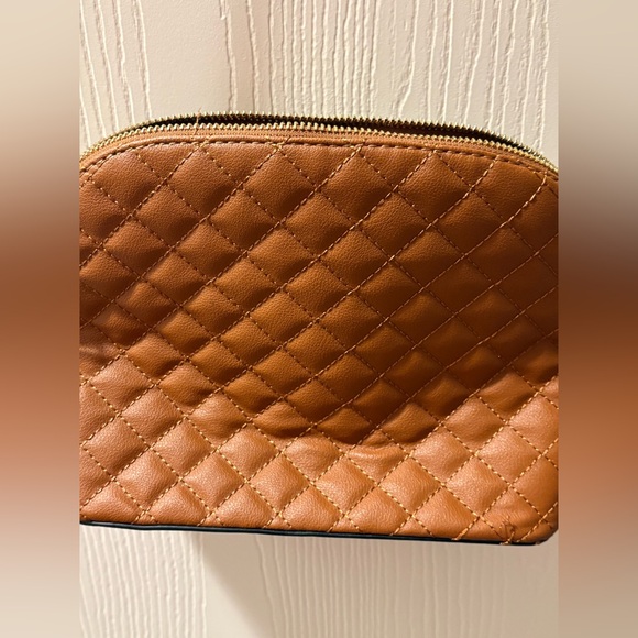Quilted Brown Leather Women's Bag - Picture 1 of 3